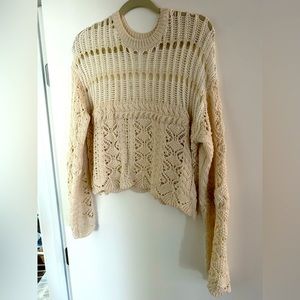 Zara Crochet Cropped Sweater